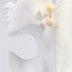 SALE Yellow fuzzy earrings